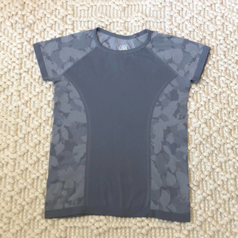 Athleta Girl Grey Gray Tee Size Large 12